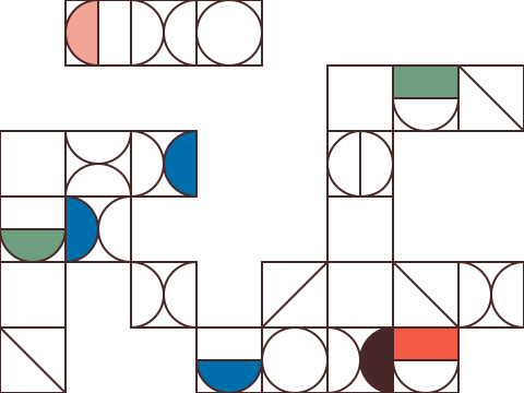 Abstract geometric shapes and circles interlock in a modern, minimalist pattern, evoking a sense of both complexity and simplicity in design, suitable for backgrounds or conceptual art pieces related to web development and graphic design. abstract, geometric, minimalist, pattern, interlock